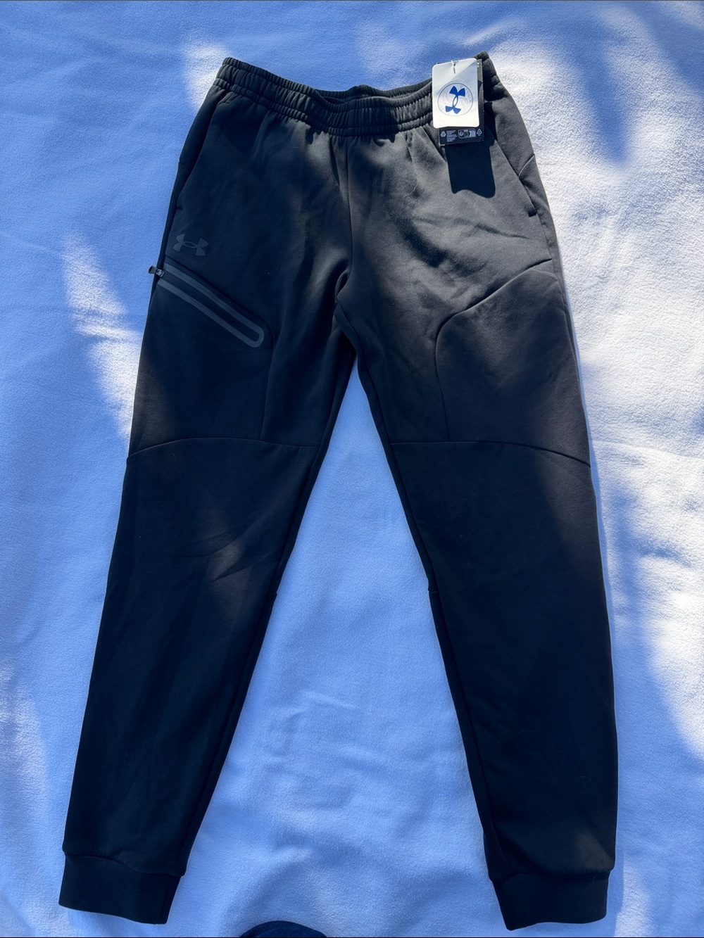 Under Armour Men’s Black Athletic Joggers with Zip Pocket